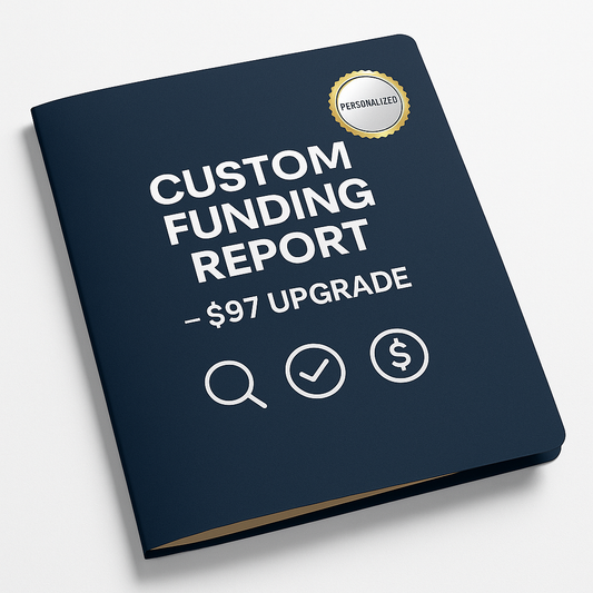 Custom Funding Report Upgrade